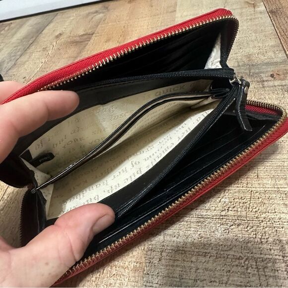 Kate Spade Red Patent Leather Zip Around Wallet - Picture 8 of 15